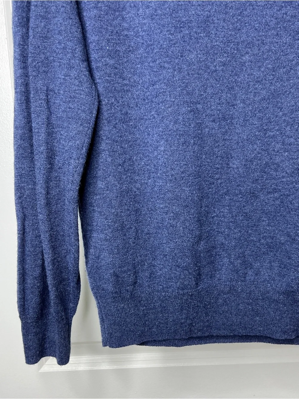 J.Crew 100% Italian Cashmere Crewneck Sweater Heather Blue Size Small